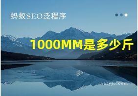 1000MM是多少斤