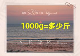 1000g=多少斤