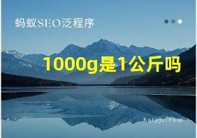 1000g是1公斤吗