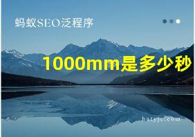 1000mm是多少秒