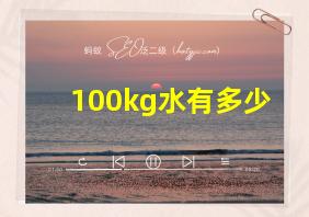 100kg水有多少