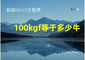 100kgf等于多少牛