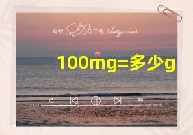 100mg=多少g