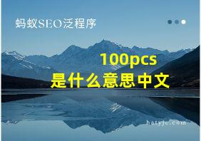 100pcs是什么意思中文