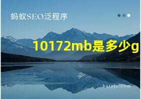 10172mb是多少g