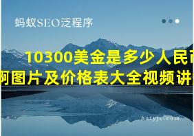 10300美金是多少人民币啊图片及价格表大全视频讲解