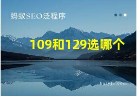 109和129选哪个