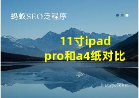 11寸ipad pro和a4纸对比