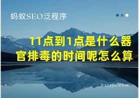 11点到1点是什么器官排毒的时间呢怎么算