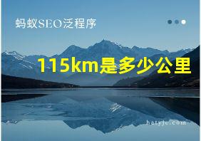 115km是多少公里