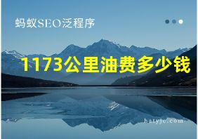 1173公里油费多少钱