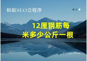 12厘钢筋每米多少公斤一根