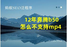 12年奔腾b50怎么不支持mp4