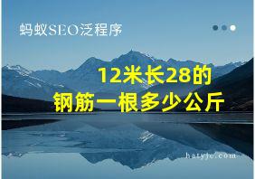 12米长28的钢筋一根多少公斤