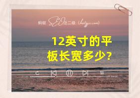 12英寸的平板长宽多少?