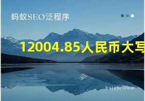 12004.85人民币大写