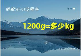 1200g=多少kg