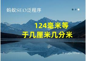 124毫米等于几厘米几分米