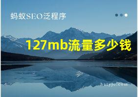 127mb流量多少钱