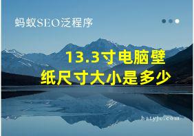 13.3寸电脑壁纸尺寸大小是多少