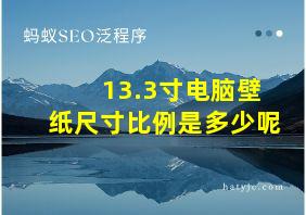 13.3寸电脑壁纸尺寸比例是多少呢