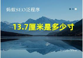 13.7厘米是多少寸