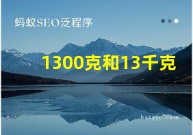 1300克和13千克