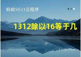 1312除以16等于几