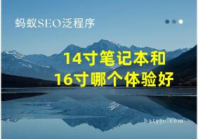 14寸笔记本和16寸哪个体验好