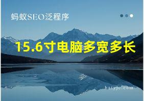 15.6寸电脑多宽多长