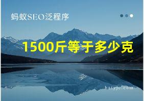 1500斤等于多少克