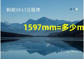 1597mm=多少m