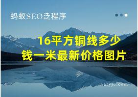 16平方铜线多少钱一米最新价格图片