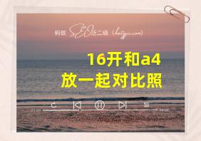 16开和a4放一起对比照