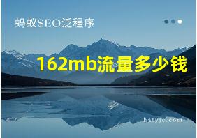 162mb流量多少钱