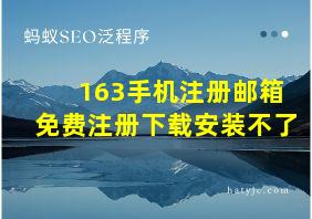 163手机注册邮箱免费注册下载安装不了