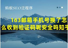 163邮箱手机号换了怎么收到验证码呢安全吗知乎