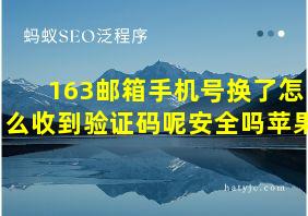 163邮箱手机号换了怎么收到验证码呢安全吗苹果