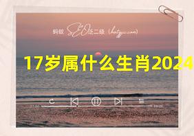 17岁属什么生肖2024