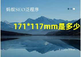 171*117mm是多少寸