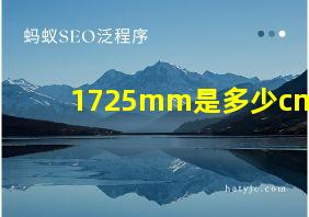 1725mm是多少cm