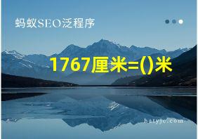 1767厘米=()米