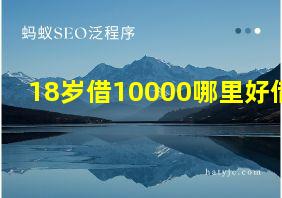 18岁借10000哪里好借