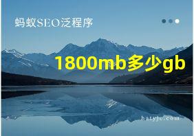 1800mb多少gb