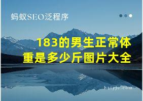 183的男生正常体重是多少斤图片大全