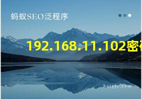 192.168.11.102密码