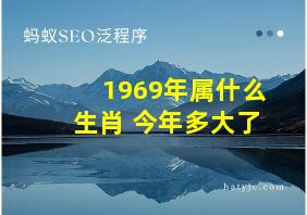 1969年属什么生肖 今年多大了