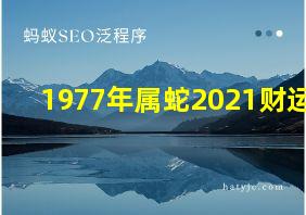 1977年属蛇2021财运