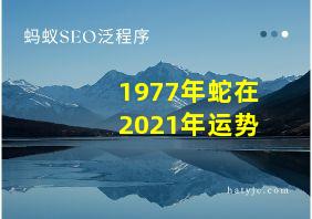 1977年蛇在2021年运势