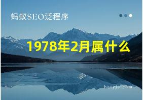 1978年2月属什么